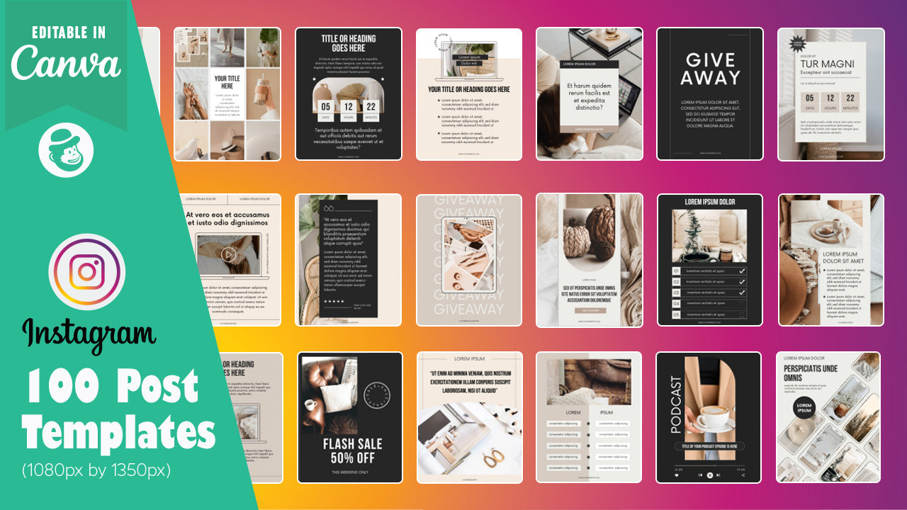 200 Aesthetic Editable Instagram Templates – Canva