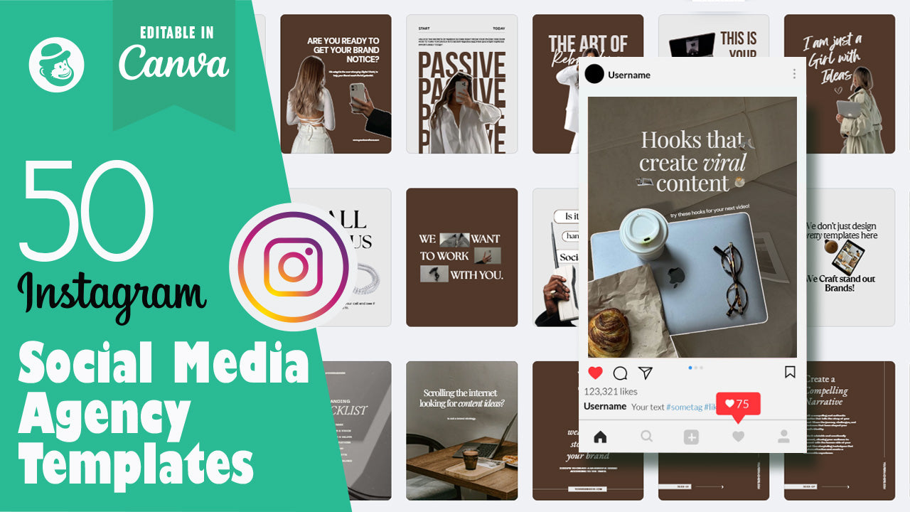 50 Social Media Agency Instagram Post & Story Templates – Canva