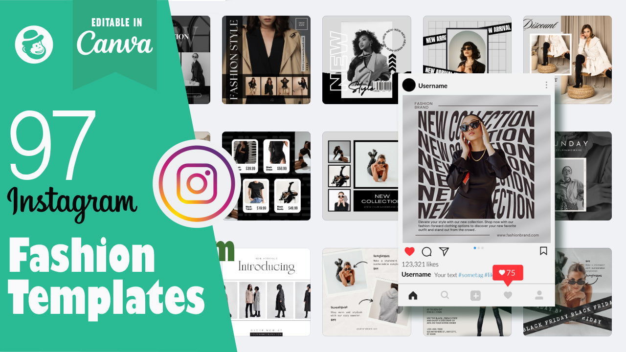 97 Fashion Instagram Post & Story Templates – Canva