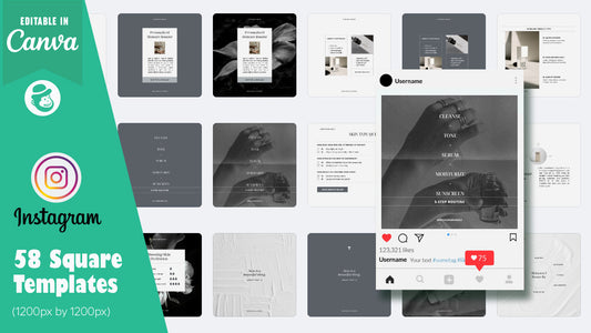 100 Skincare Instagram Post & Story Templates – Canva