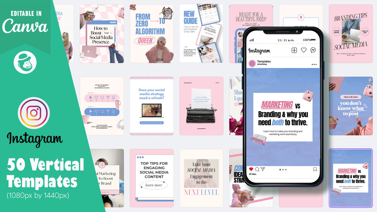 50 Grow Social Media Vertical Templates – Canva