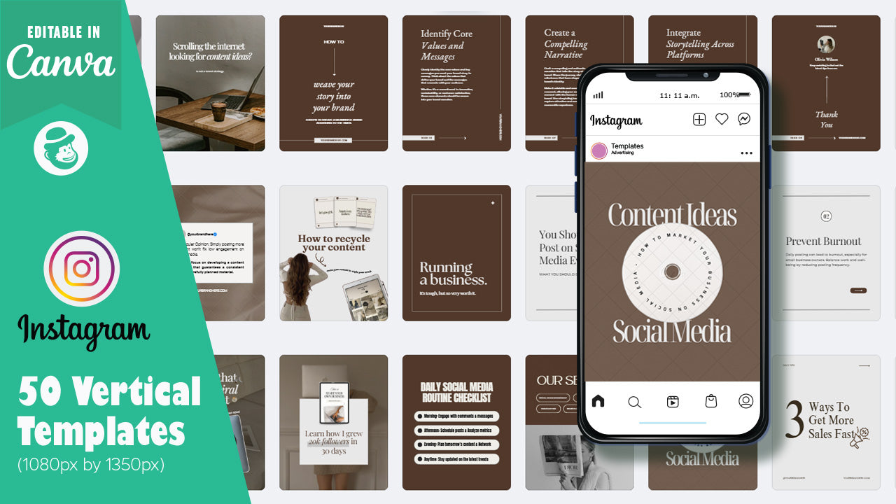 50 Social Media Agency Instagram Post & Story Templates – Canva
