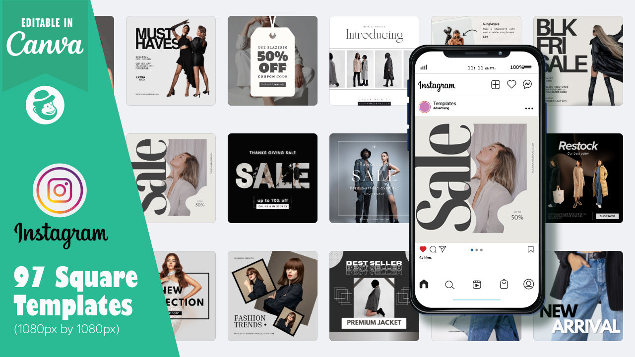 97 Fashion Instagram Post & Story Templates – Canva