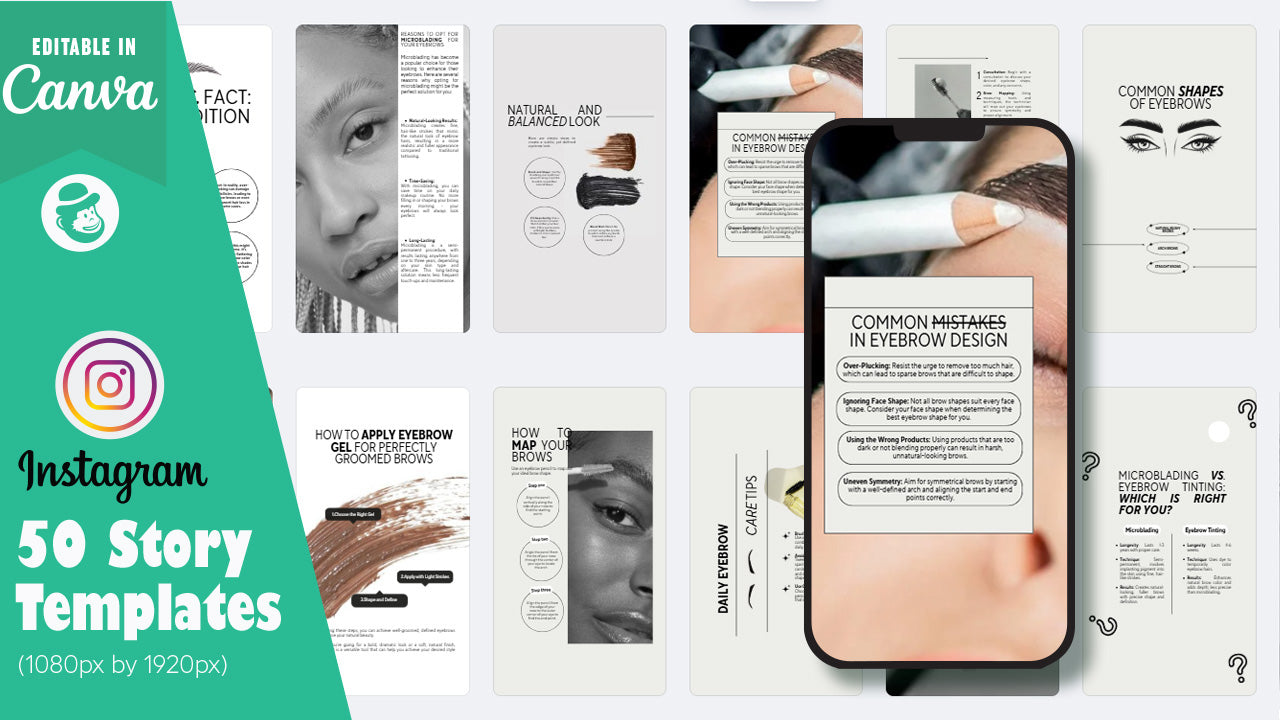 50 Brow Tinting Instagram Post & Story Templates – Canva