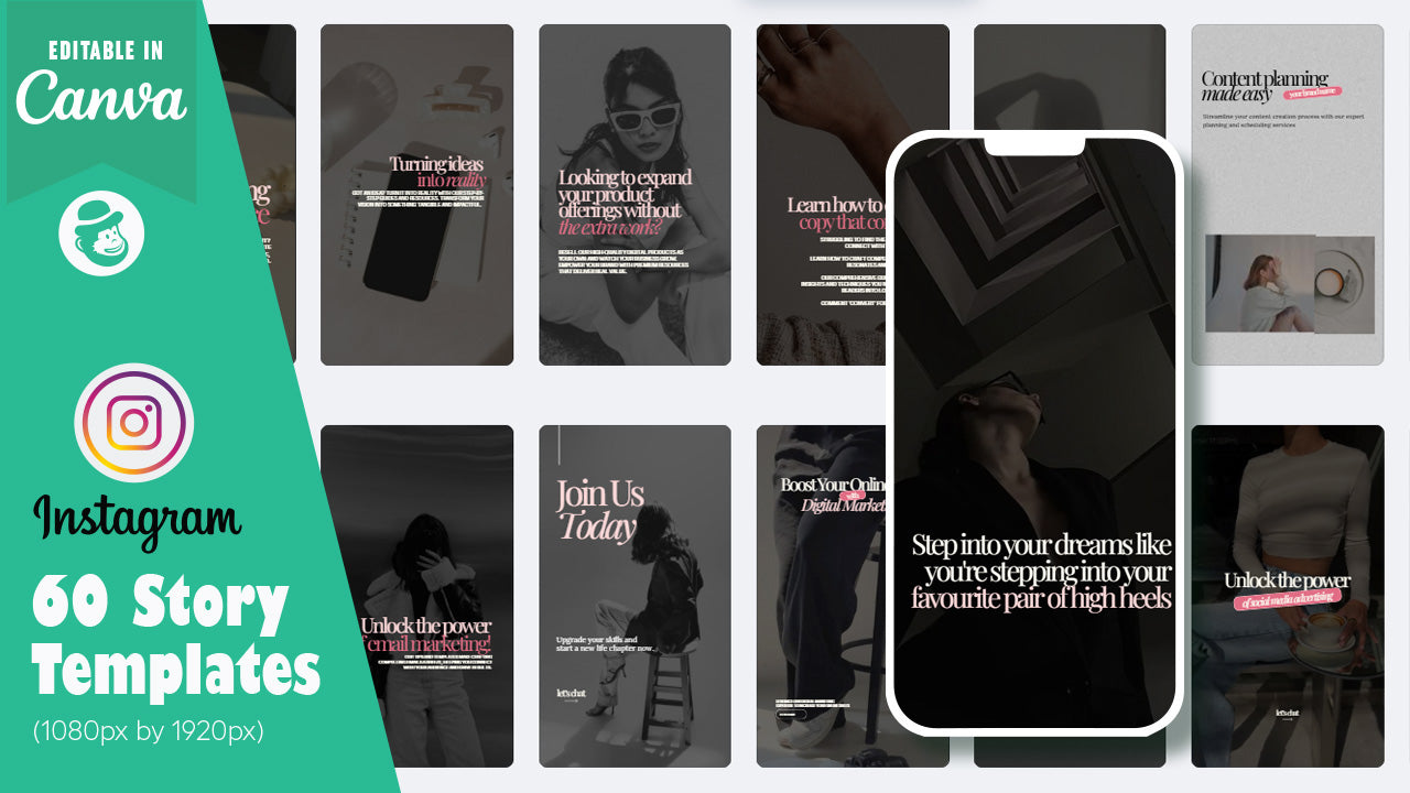 60 Faceless Business Growth Instagram Post & Story Templates – Canva