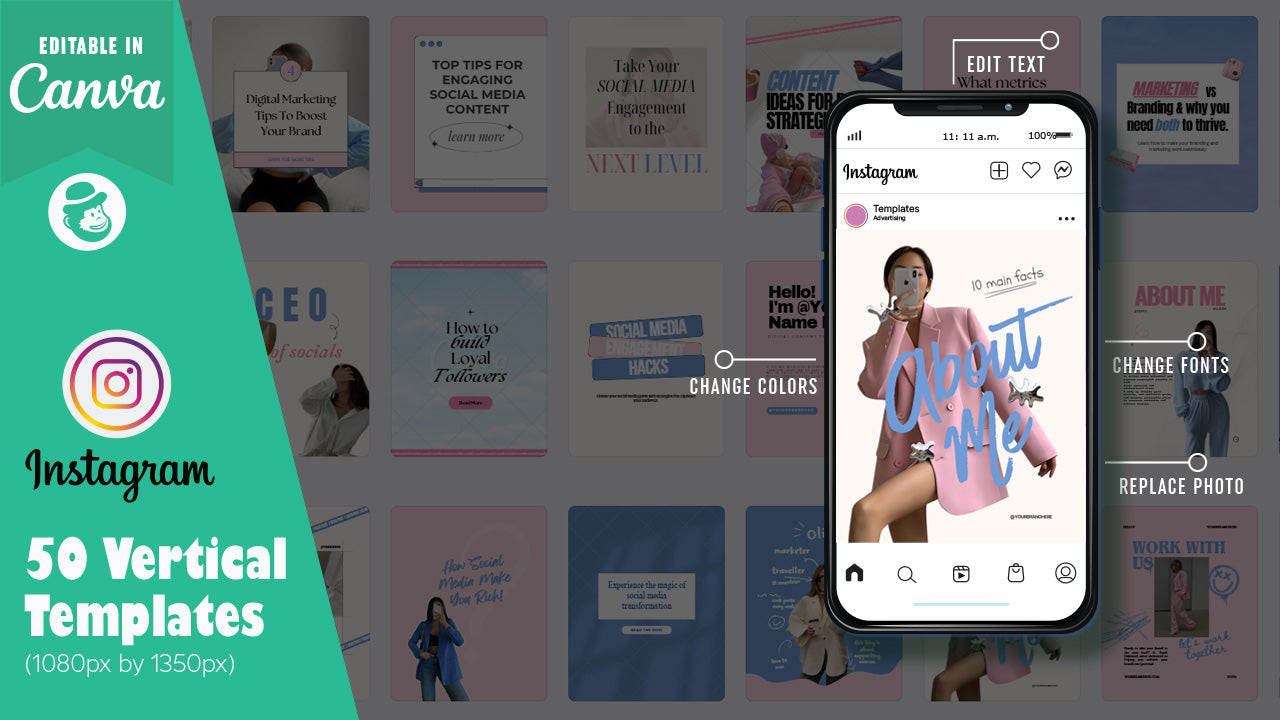 50 Grow Social Media Vertical Templates – Canva