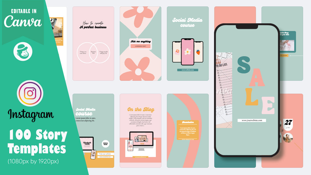 100 Pastel Pink Instagram Post & Story Templates – Canva