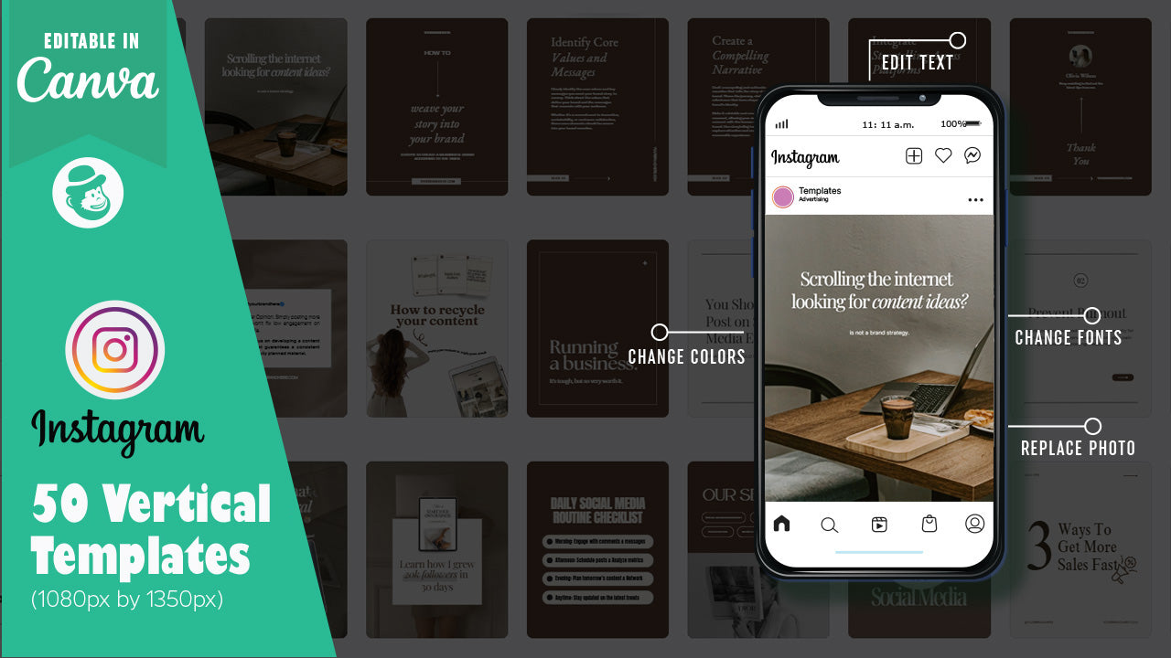 50 Social Media Agency Instagram Post & Story Templates – Canva
