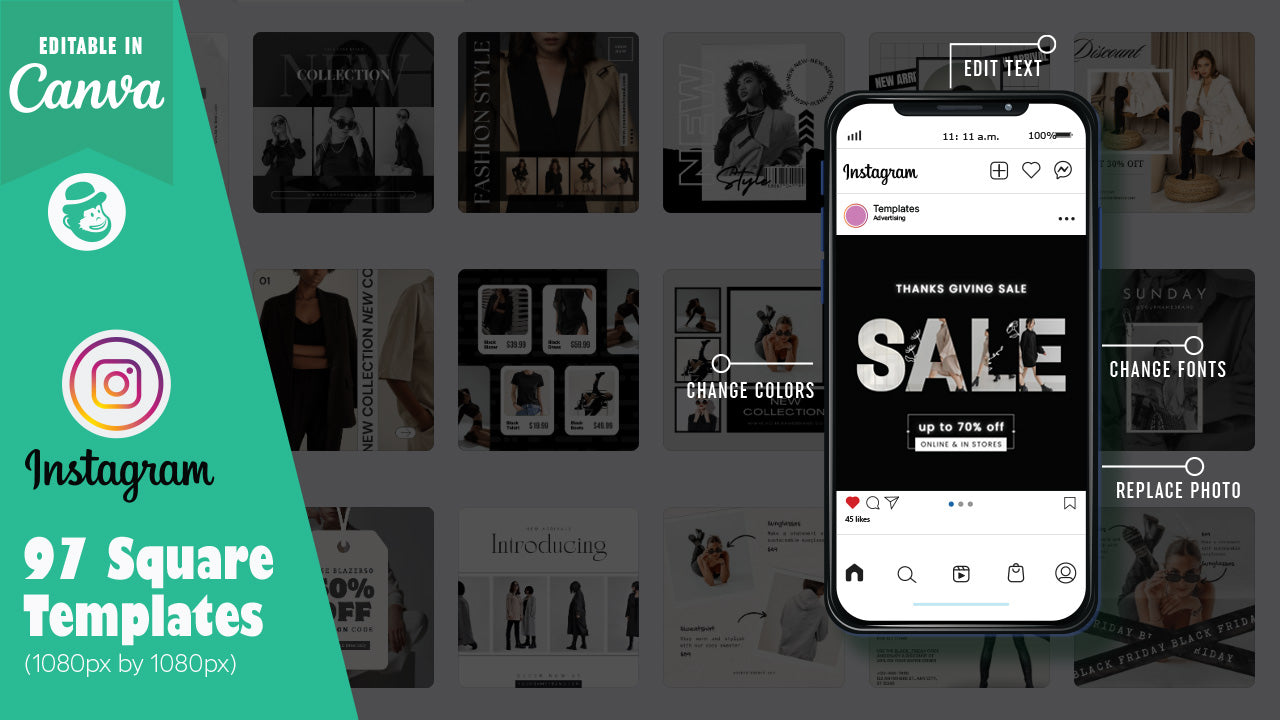 97 Fashion Instagram Post & Story Templates – Canva