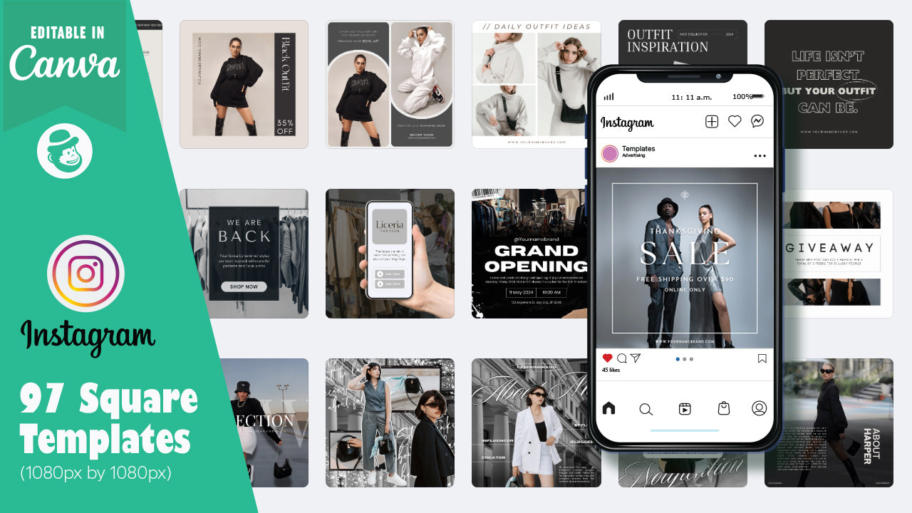 97 Fashion Instagram Post & Story Templates – Canva