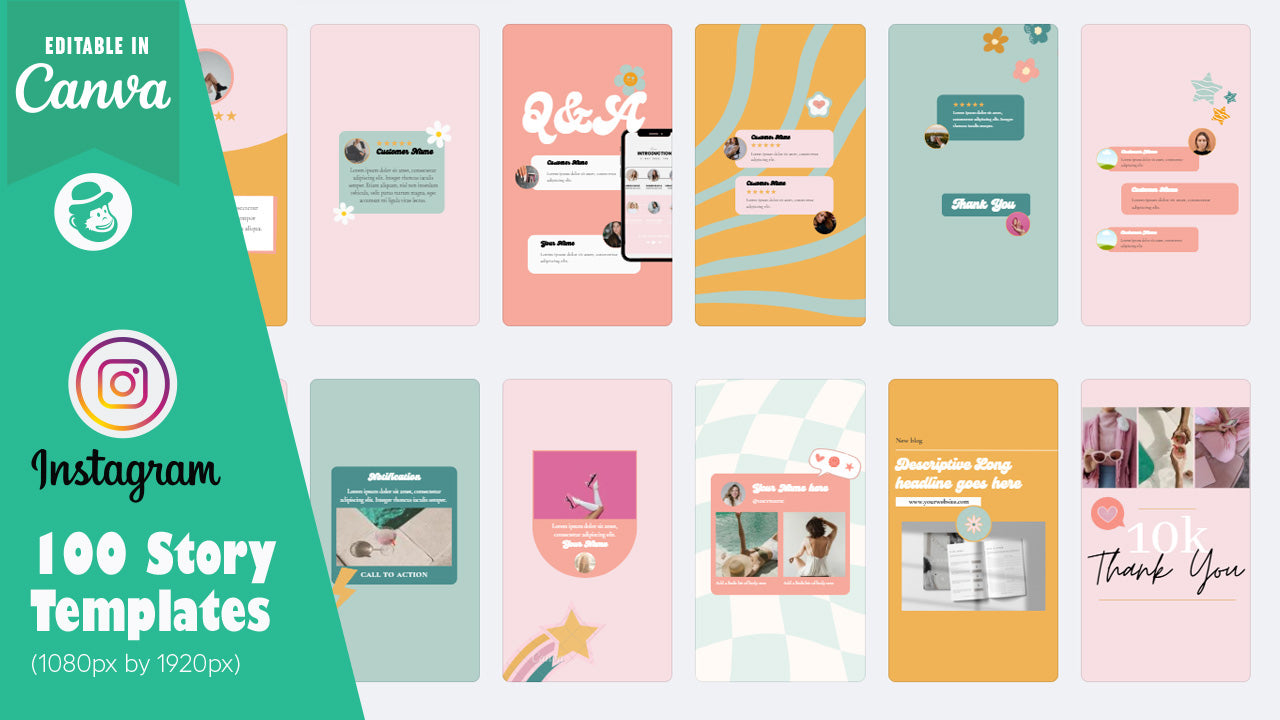 100 Pastel Pink Instagram Post & Story Templates – Canva