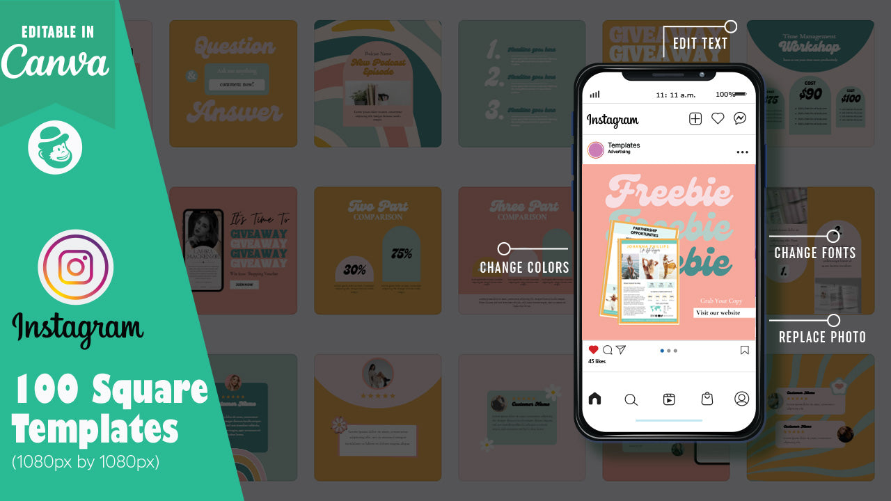 100 Pastel Pink Instagram Post & Story Templates – Canva