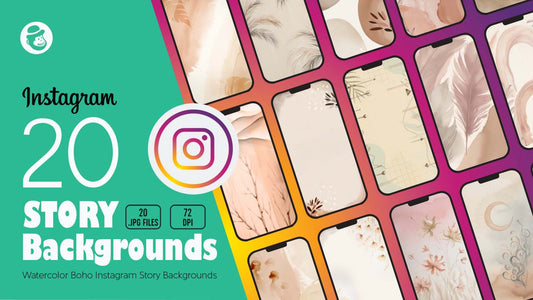 20 Aesthetic Watercolor Instagram Story Backgrounds