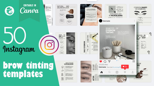 50 Brow Tinting Instagram Post & Story Templates – Canva
