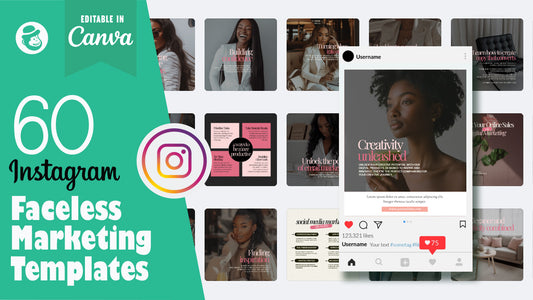 60 Faceless Marketing Instagram Post & Story Templates – Canva