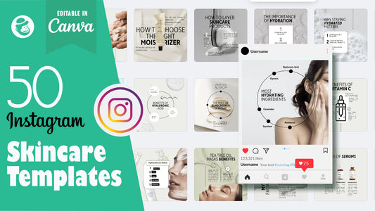 50 Skincare Instagram Post & Story Templates – Canva