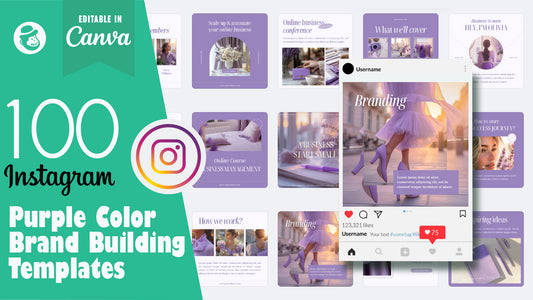 100 Purple Color Brand Building Instagram Post & Story Templates – Canva