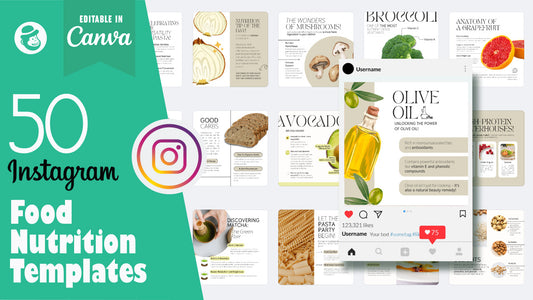 50 Food Nutrition Instagram Post & Story Templates – Canva