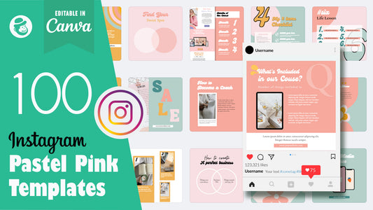 100 Pastel Pink Instagram Post & Story Templates – Canva