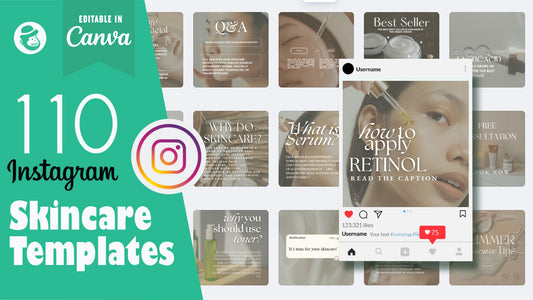 110 Aesthetic Skincare Instagram Post & Story Templates – Canva