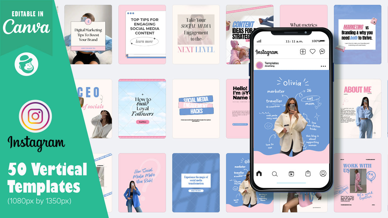 50 Grow Social Media Vertical Templates – Canva